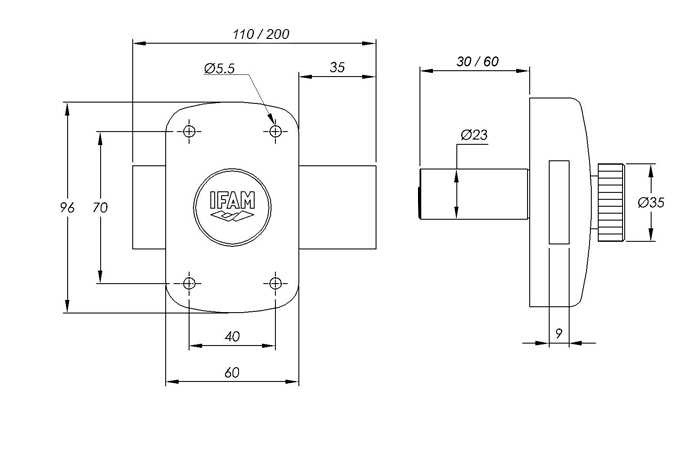 Verrou à bouton B5